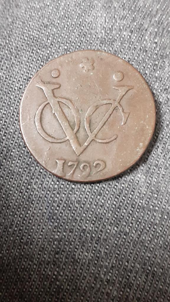 Voc duit 1792, Postzegels en Munten, Penningen en Medailles, Verzenden, Overige materialen