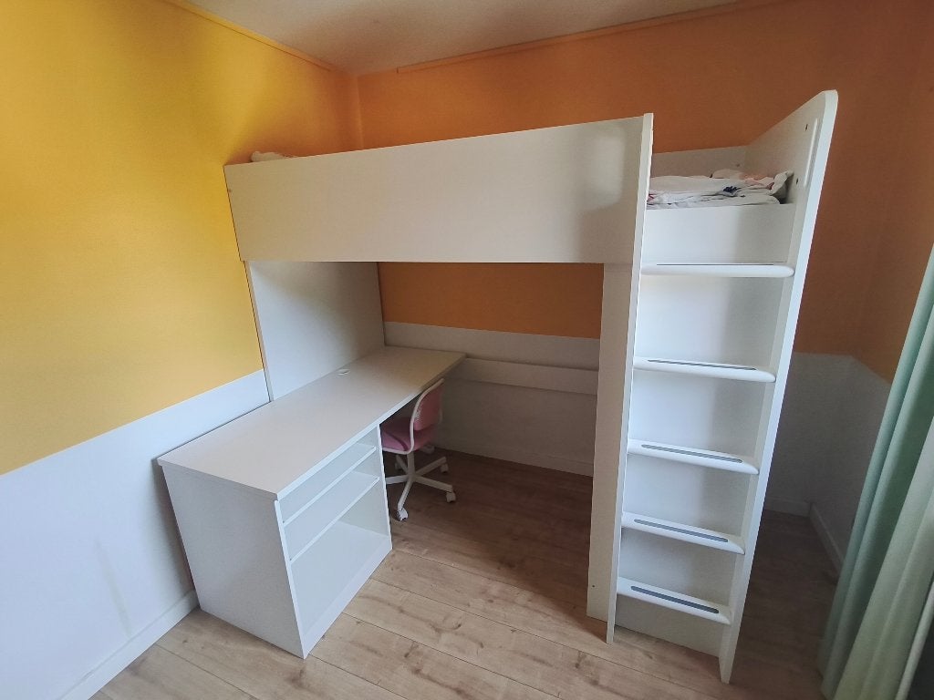 IKEA SMÅSTAD hoogslaper met bureau en boekenkast, Ophalen, Gebruikt, Eenpersoons, 200 cm