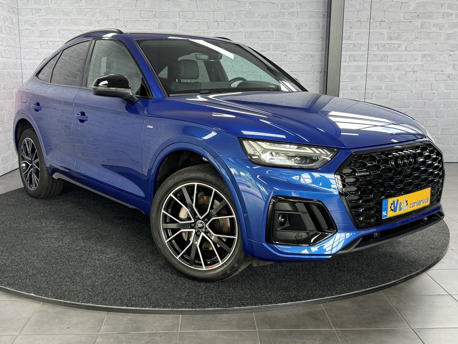 Audi Q5 Sportback 50 TFSI e S edition PHEV HUD ACC 360camera, Auto's, Automaat, Gebruikt, Blauw, Automatische klimaatregeling