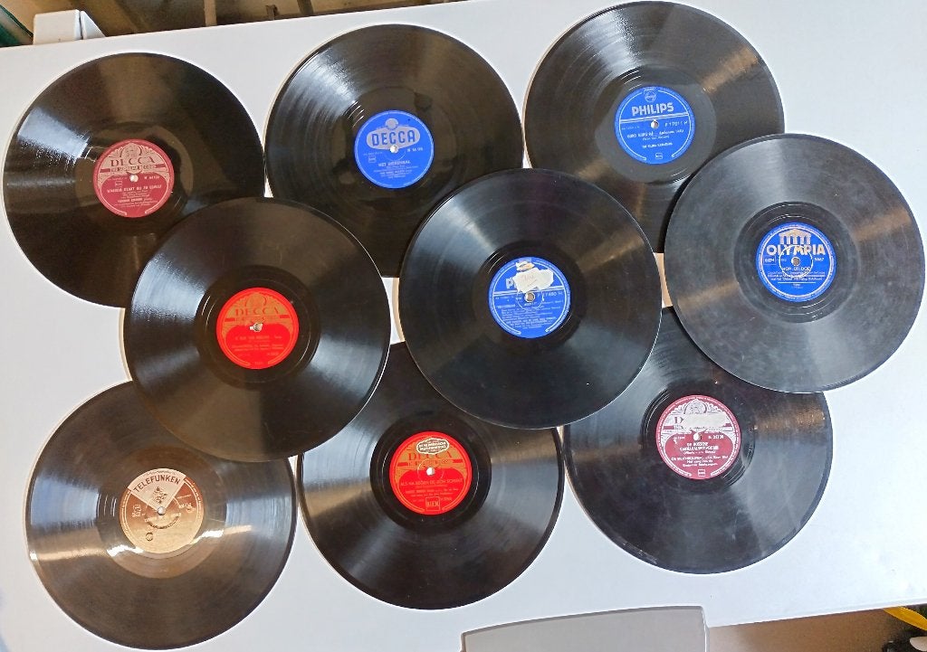 9 78-toerenplaten 10" Nederlandstalig (1949 - 1957), Cd's en Dvd's, Ophalen, Gebruikt, 10 inch, Voor 1960
