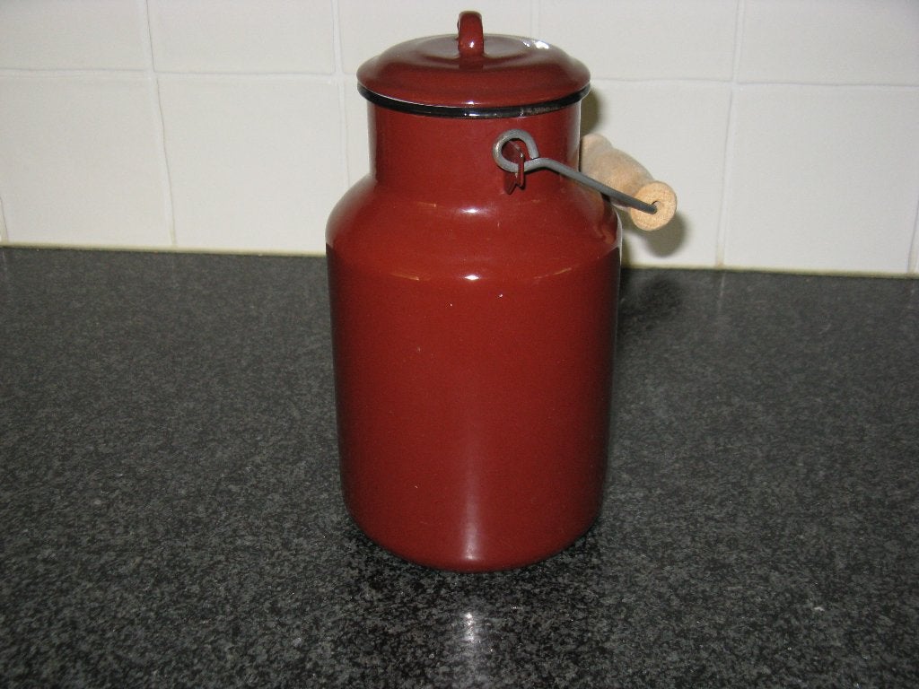 emaille bruine melkbus, Ophalen of Verzenden