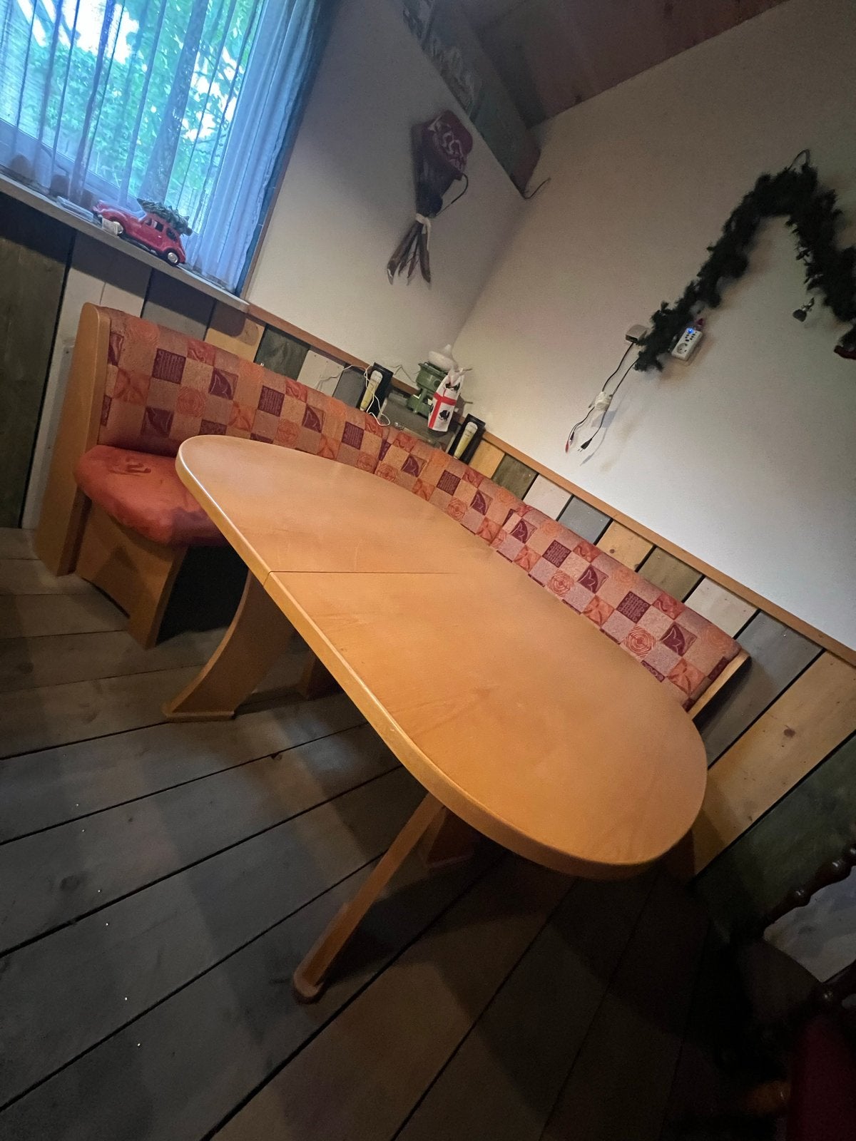 Duitse eethoek met bank en tafel, Ophalen, Gebruikt, 150 tot 200 cm, 200 cm of meer