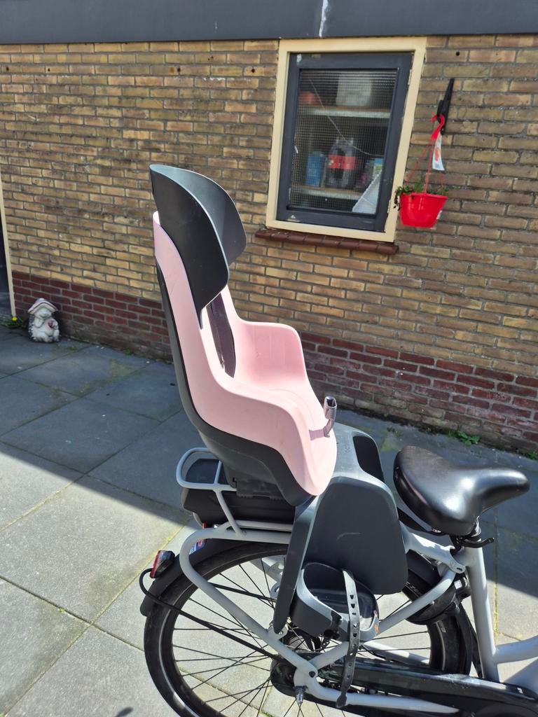 Bobike fietsstoeltje roze, Ophalen, Gebruikt, Voetsteuntjes