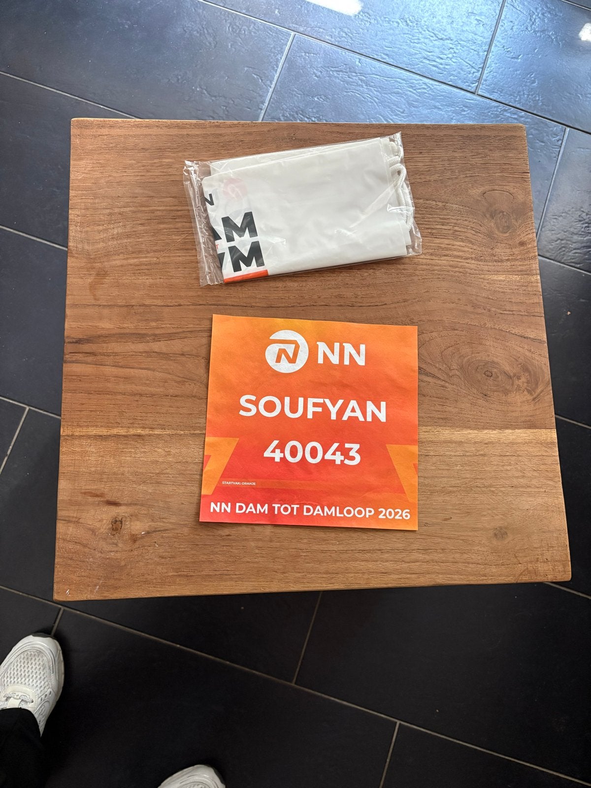 Dam tot Damloop startbewijs 12:50, Eén persoon