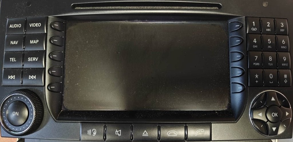 Radio Navigatie scherm MB C180 herstelling LCD A203, Ophalen of Verzenden, Gereviseerd, Mercedes-Benz