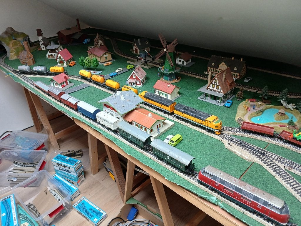 Marklin trein complete set met veel extra., Ophalen, Wisselstroom, Analoog, Märklin
