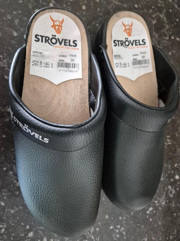 Strövels klompen, Ophalen, Zwart, Zo goed als nieuw, Werkschoenen