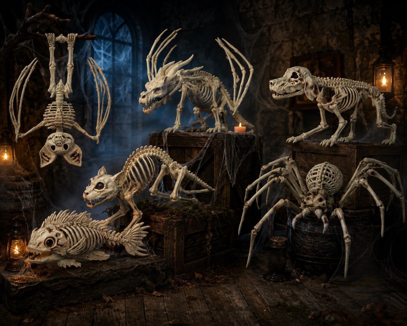 Halloween Skeletten Decoratie - Diverse Maten, Ophalen of Verzenden, Nieuw, Versiering, Halloween of Griezel