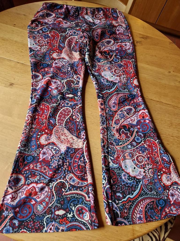 PATCHWORK FLARED STRETCH BROEK MAAT XXL M&S MODE, M&S, Ophalen of Verzenden, Maat 46/48 (XL) of groter, Lang