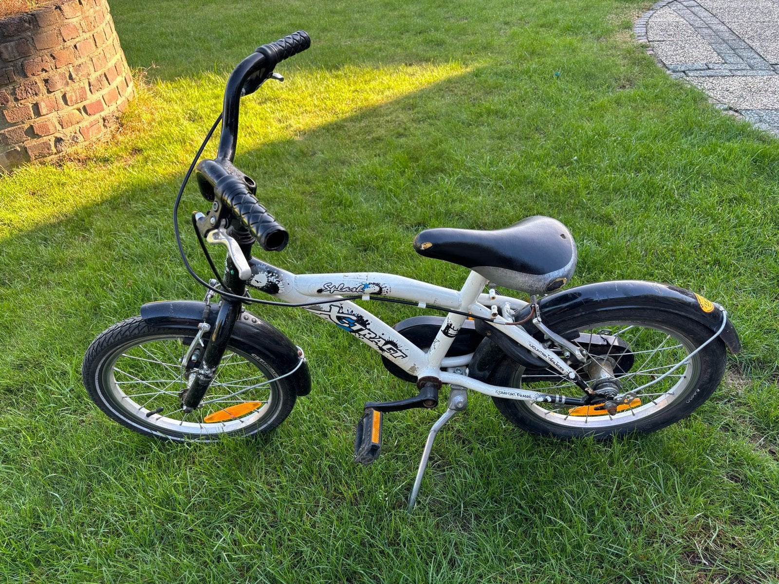 Kinderfiets X-tract, 16 inch, wit/zwart, gebruikt, Fietsen en Brommers, Ophalen, Gebruikt, Velgrem, 16 tot 20 inch