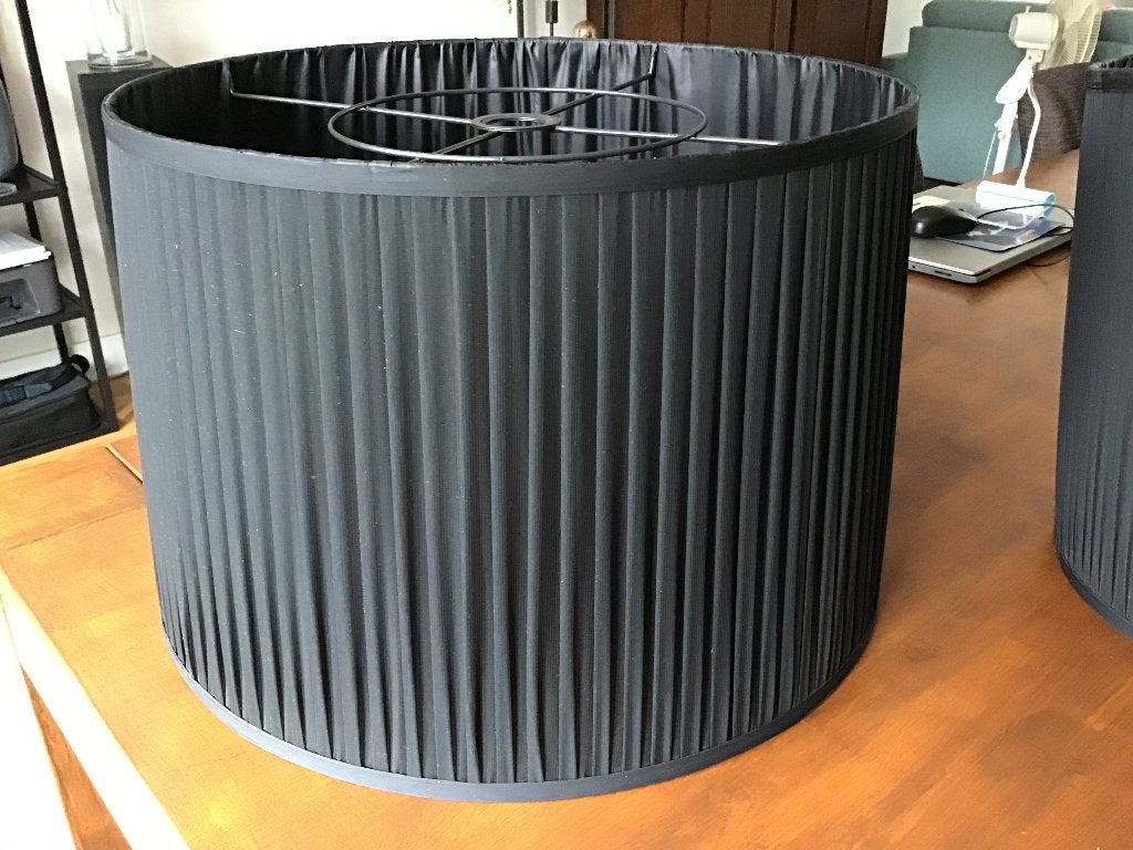 Lampenkappen, Zwart, Rond, Zo goed als nieuw, 50 cm