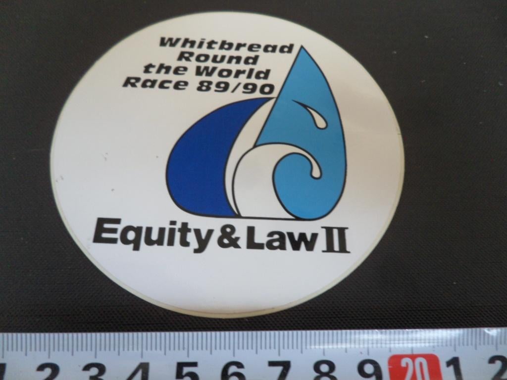 sticker Whitbread Round the World Race 89/90 EQUITY & LAW II, Ophalen, Zo goed als nieuw