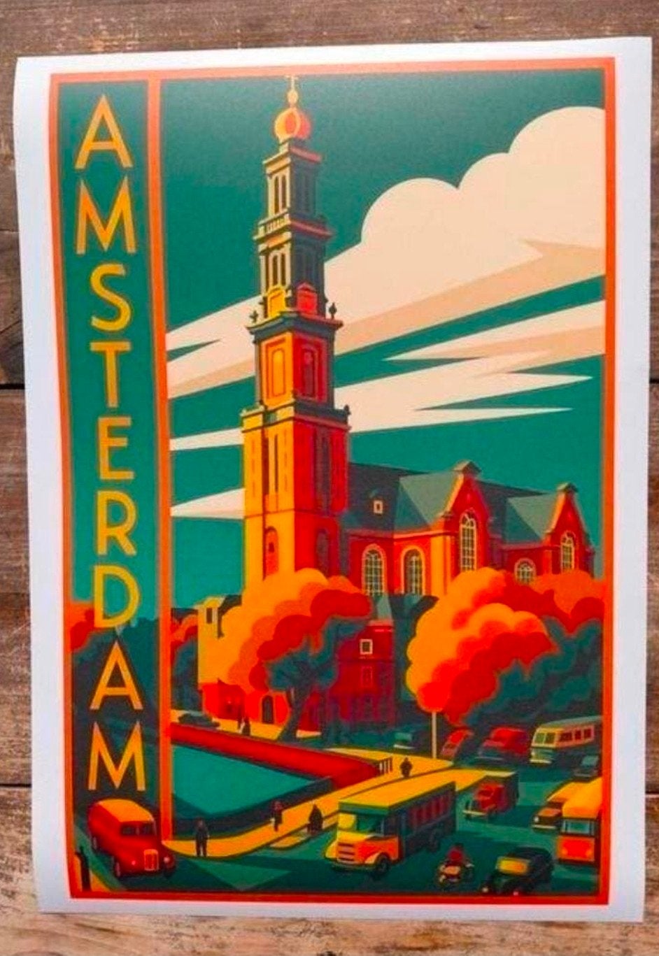Westertoren Amsterdam A3 - Gelimiteerde Oplage, Ophalen of Verzenden