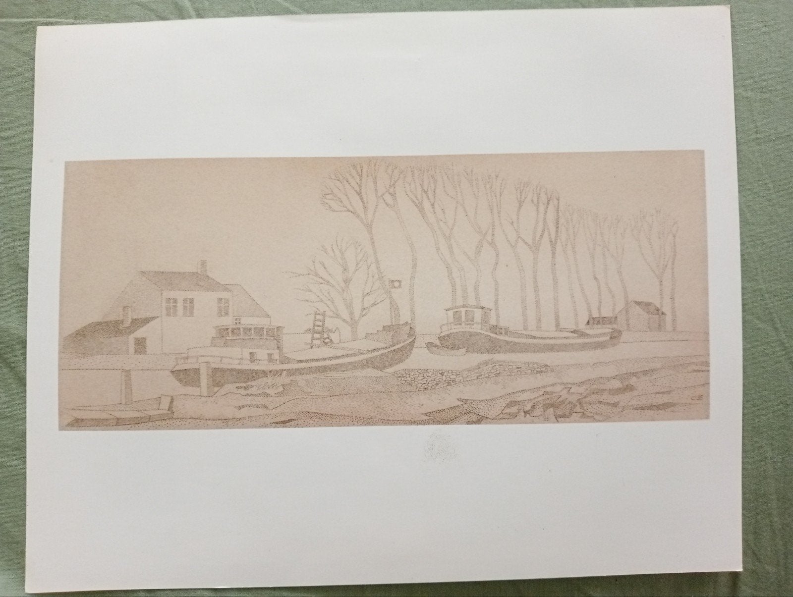 Heinrich Campendonk Persfoto Hollands Kanaal, Ophalen of Verzenden
