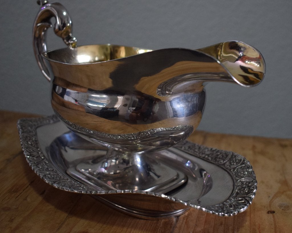 Zilveren Neo - Classical Kapitale Sauskom op Blad, Verzenden, Zilver