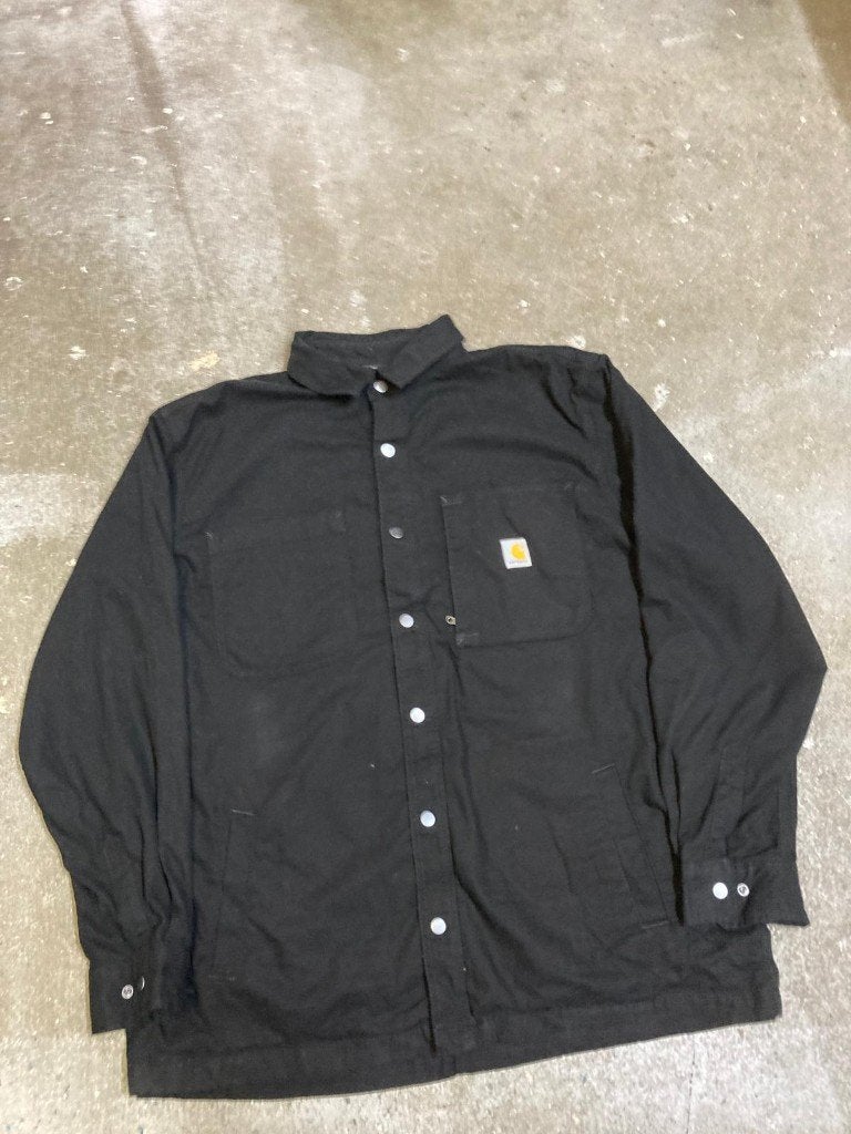 Carhartt Shacket- XL - Loose Fit - Black - Flannel, Zwart, Carhartt, Ophalen of Verzenden, Maat 56/58 (XL)