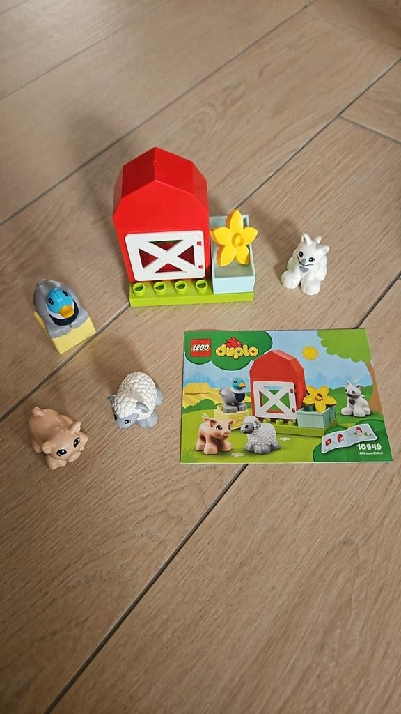LEGO Duplo Boerderijdieren Set 10949 met Schuur, Ophalen, Overige thema's, Compleet, Zo goed als nieuw
