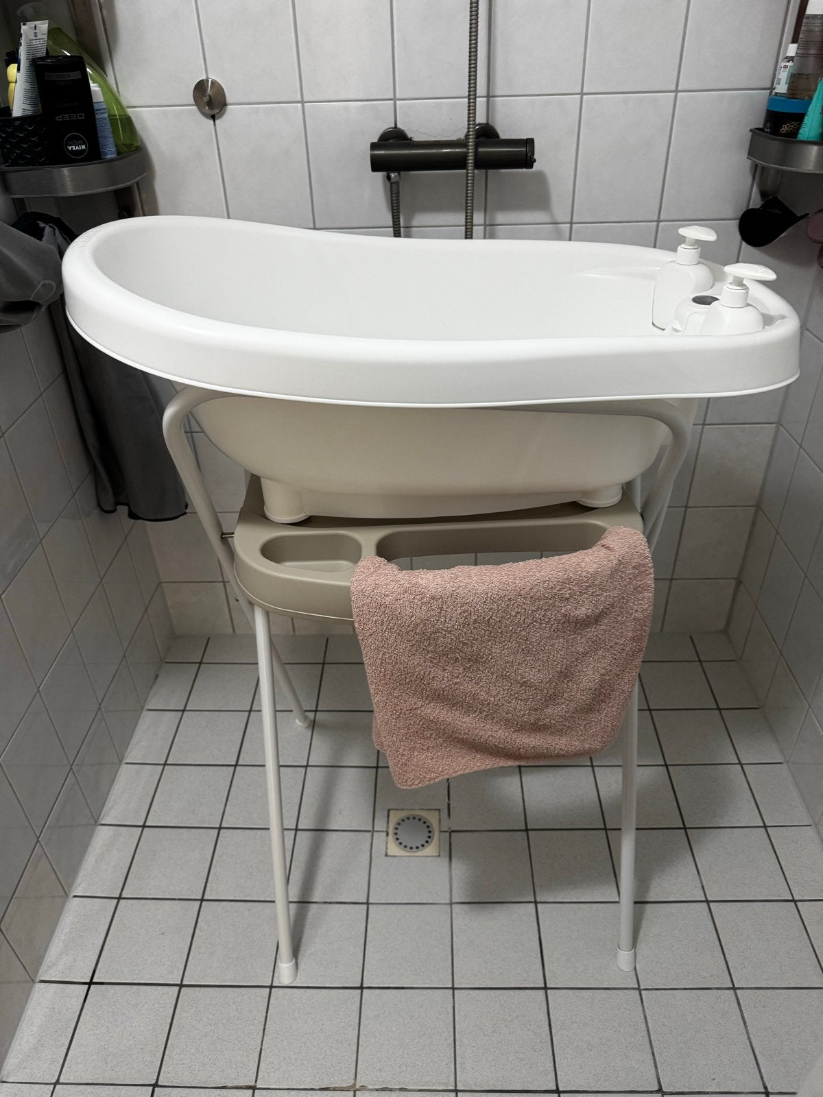 Prenatal Thermobad met pompjes en badstandaard, Ophalen of Verzenden, Nieuw, Badje, Prenatal
