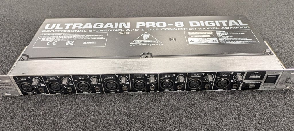 Behringer ada 8000 8 kanalen adat AD/DA converter, Ophalen of Verzenden, Zo goed als nieuw