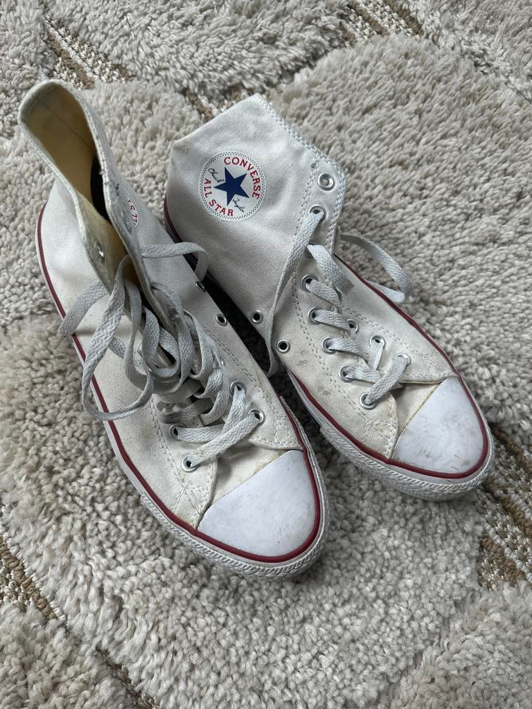 Witte Converse All Star sneakers, maat 42.5, Ophalen of Verzenden, Gedragen, Wit, Sneakers of Gympen