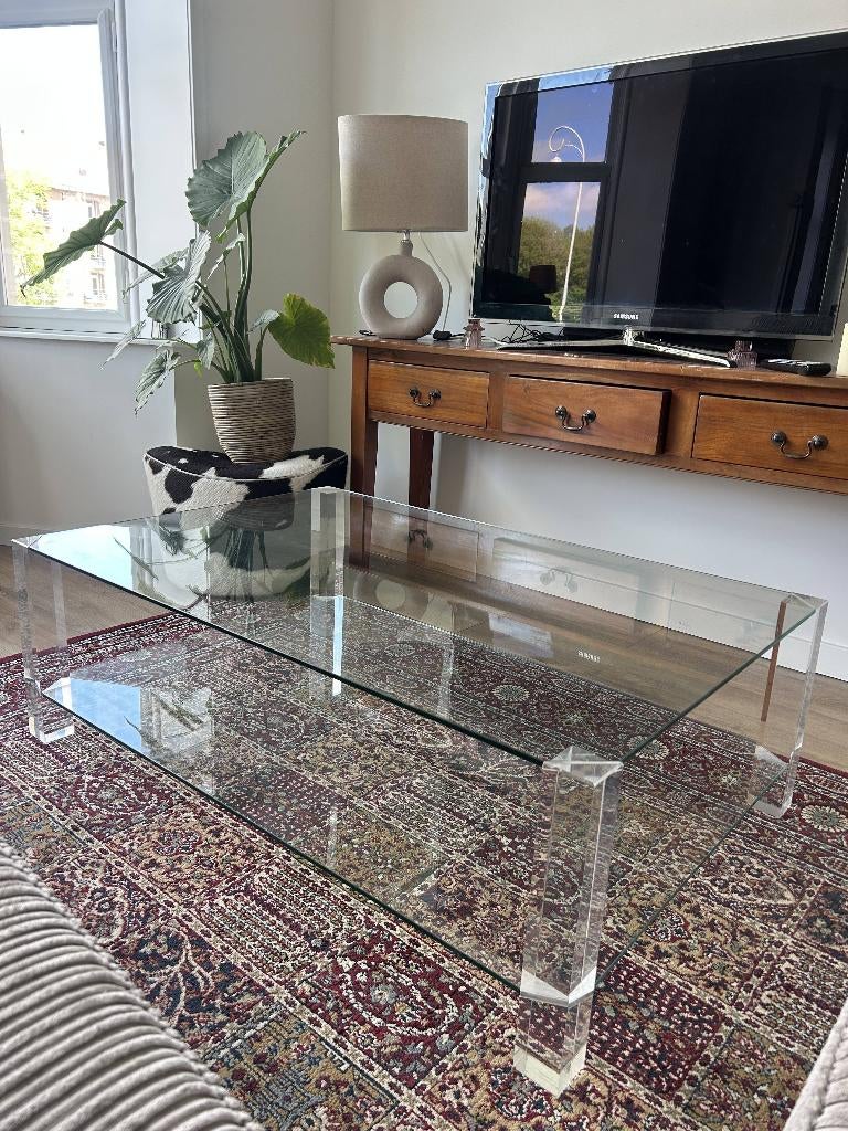 Glazen Salontafel | De Pagter Interieurs, Huis en Inrichting, Tafels | Salontafels, Gebruikt, 50 tot 100 cm, 100 tot 150 cm, Vierkant