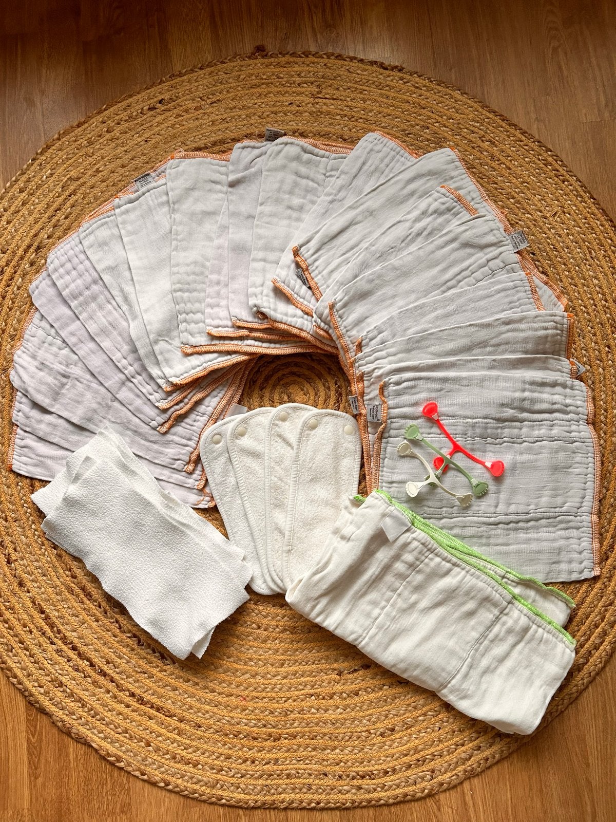 newborn pakket wasbare vouwluiers/prefolds, Ophalen of Verzenden, Gebruikt, Jongetje of Meisje