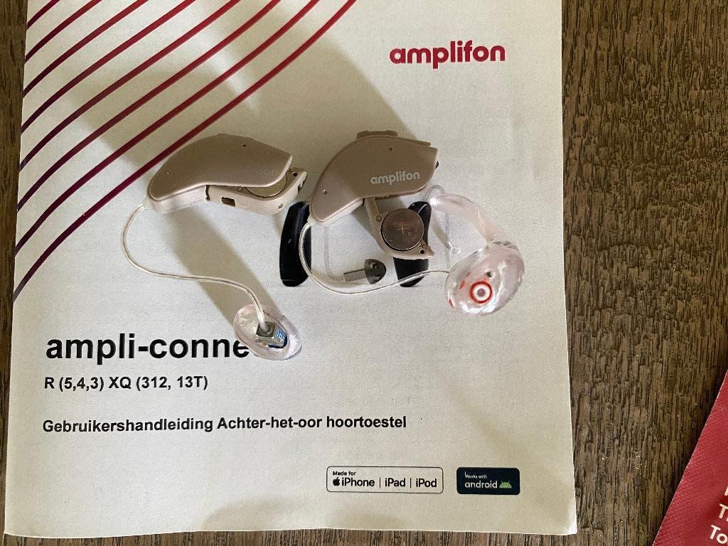 Amplifon hoortoestel incl. batterijen en onderhoud set, Diversen, Ophalen of Verzenden, Gebruikt