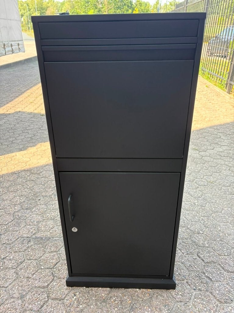 PakketPanda Mega Multibox Zwart, Ophalen, Gebruikt, Rvs, Staande brievenbus