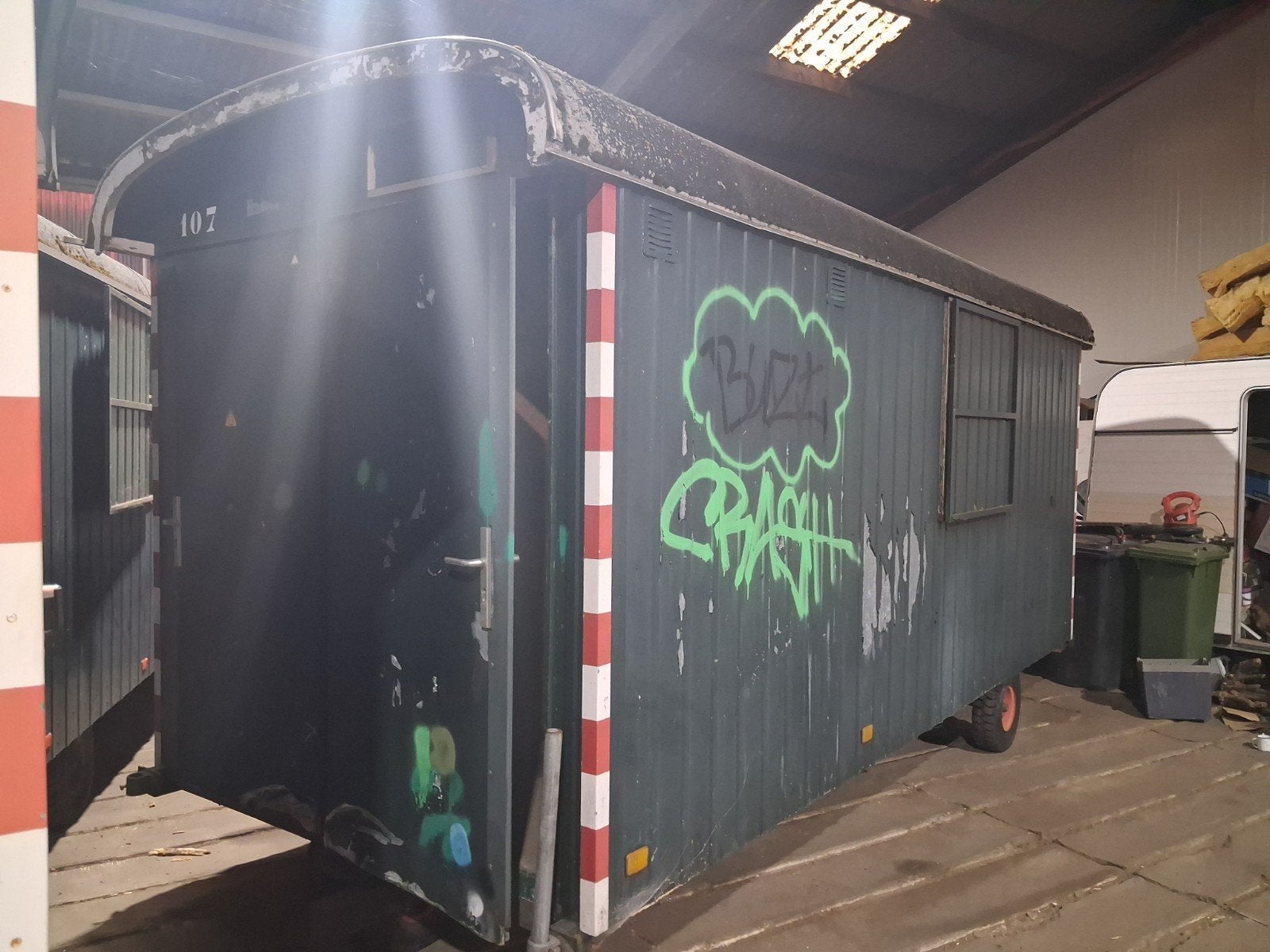 Te koop pipowagen schaftwagen schaftkeet bouwkeet pipo wagen, Ophalen, Gebruikt, Matthianvanhunnik@gmail.com, Handelsonderneming m van hunnik