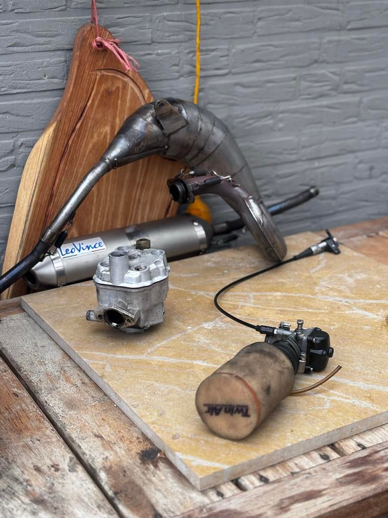 Upgrade kit Derbi Senda: 70cc, Leovince, TwinAir, 21mm carb, Ophalen of Verzenden, Gebruikt, Cilinder