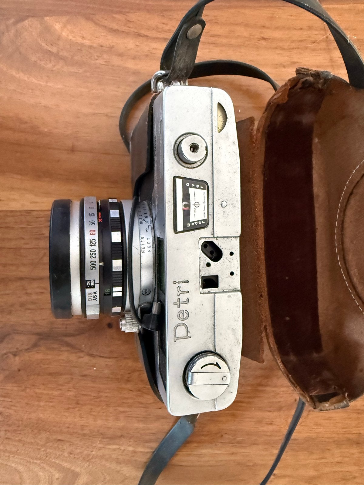 Vintage Petri 7 S Compact Camera met Leren Tas, Verzenden, Gebruikt, Compact, Overige Merken