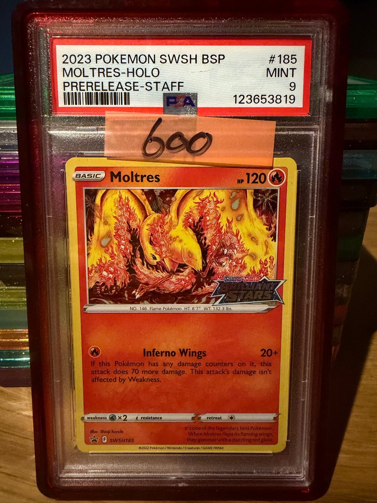Moltres Holo Prerelease Staff PSA 9 MINT Pokémon Kaart, Hobby en Vrije tijd, Verzamelkaartspellen | Pokémon, Ophalen of Verzenden