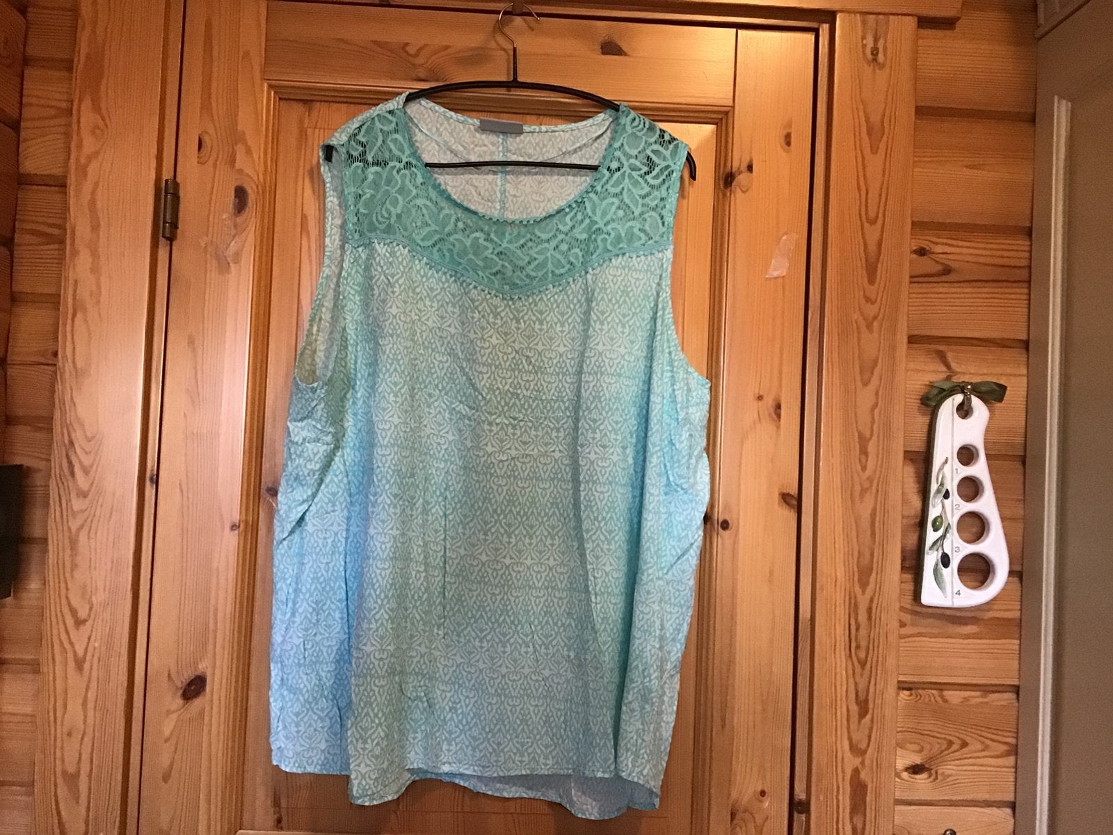 Top hemd azuur Janina 54, Ophalen of Verzenden, Zo goed als nieuw, Groen, Shirt of Top