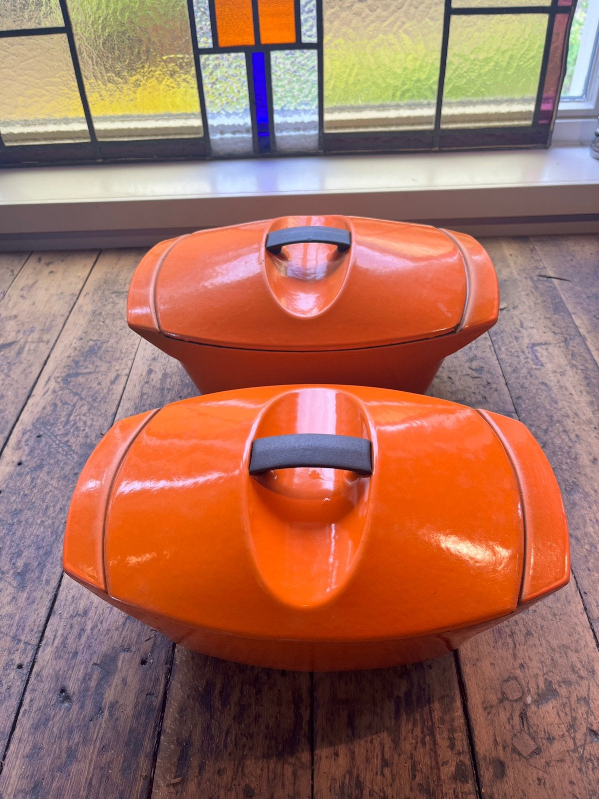 Le Creuset Loewy pannen setprijs, Ophalen, Gebruikt, Gietijzer, Koekenpan of Braadpan