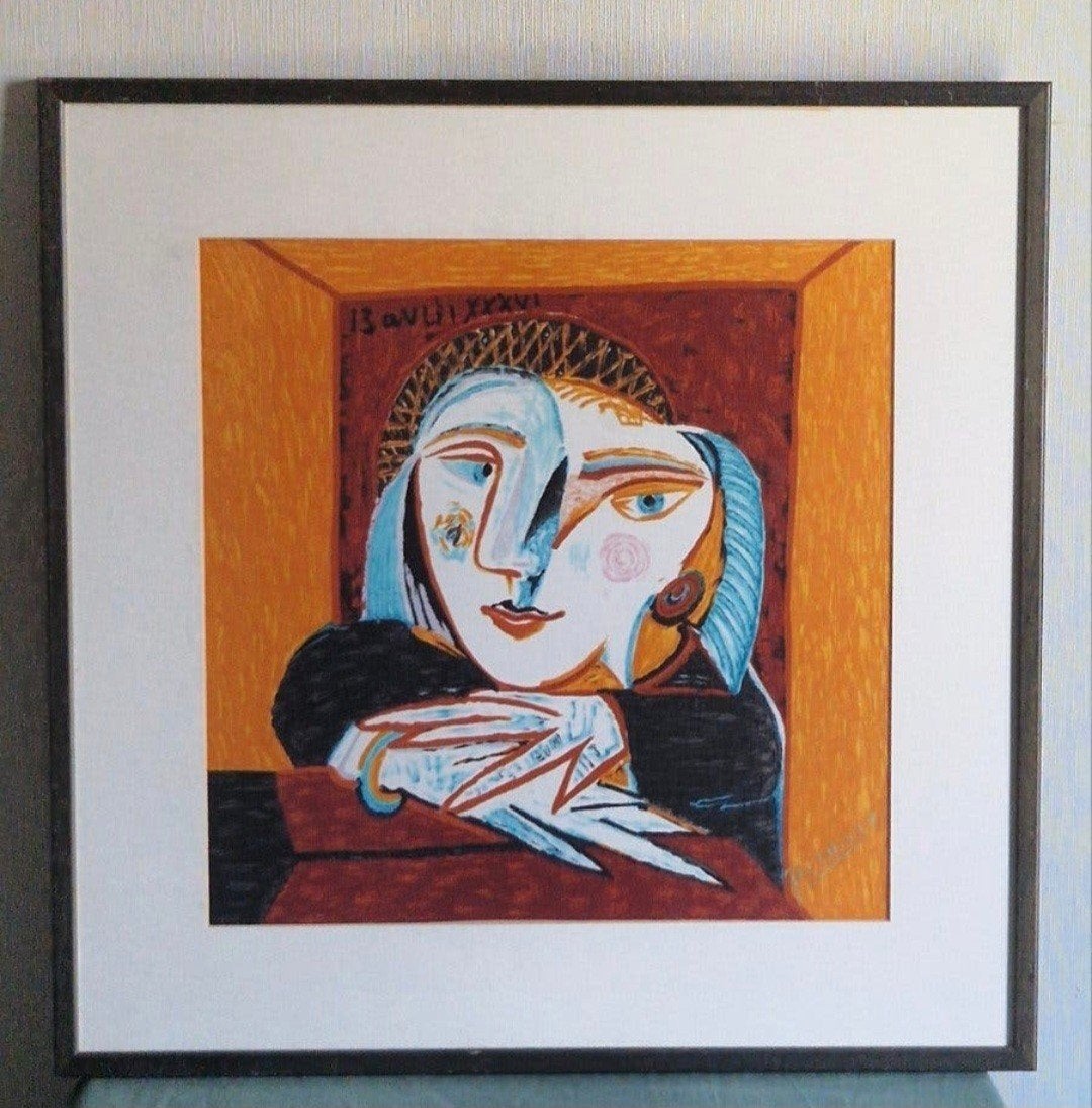 Picasso, Ophalen of Verzenden, 50 tot 75 cm, Schilderij