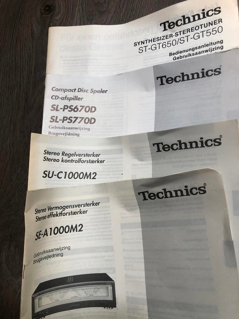 TECHNICS beschrijving / documentatie, Ophalen of Verzenden, Zo goed als nieuw, Overige merken