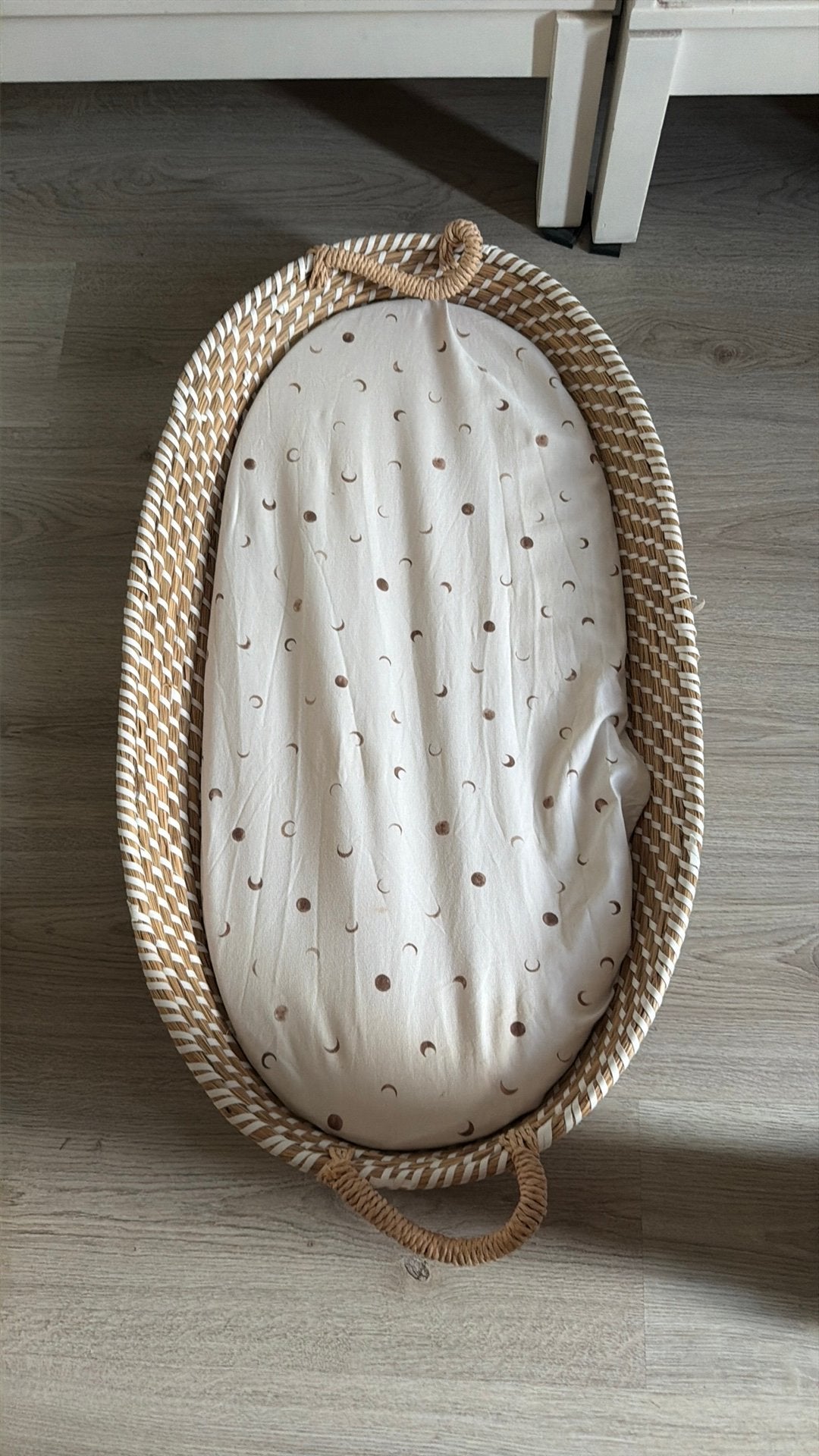 Verschoonmand riet inclusief hoeslaken, Ophalen of Verzenden, Zo goed als nieuw, Ledikant