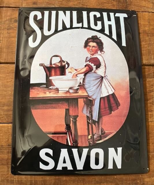 SUNLIGHT Savon  -  metaal retro bord  +-  30x40cm, Ophalen of Verzenden, Nieuw, Reclamebord