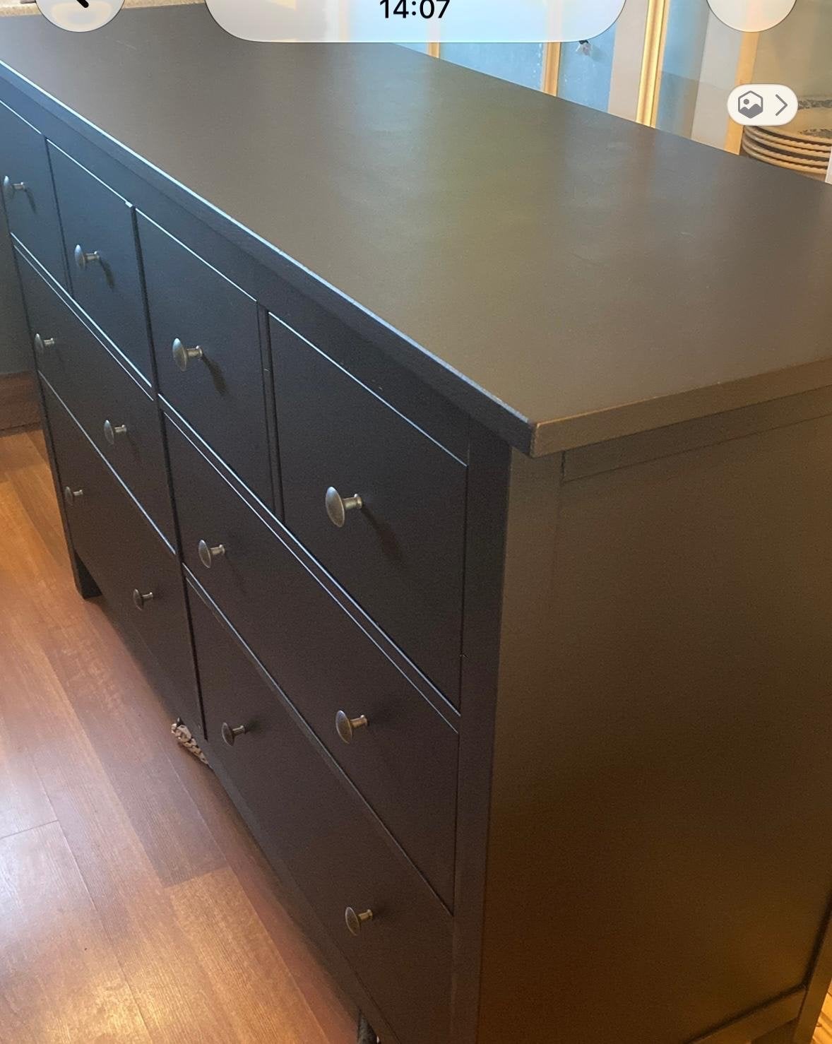 IKEA Hemnes Ladenkast Zwart - 10 lades, Ophalen, 5 laden of meer, 150 tot 200 cm, Zo goed als nieuw