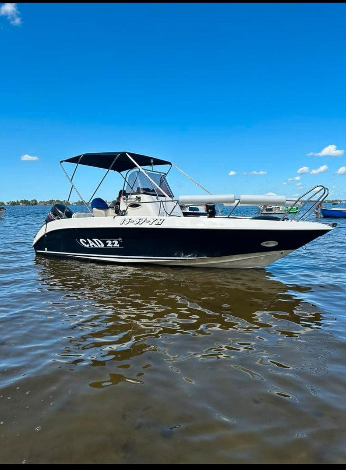 Cad 22 open met krachtige 250pk Suzuki buitenboordmotor, Watersport en Boten, Overige merken, Gebruikt, Buitenboordmotor, Biminitop
