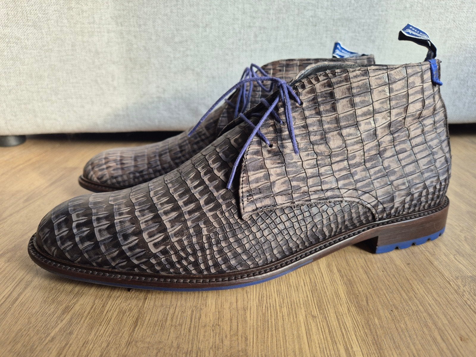 Floris van Bommel herenschoenen maat 44.5 / 10, Bruin, Boots, Floris van Bommel, Ophalen of Verzenden