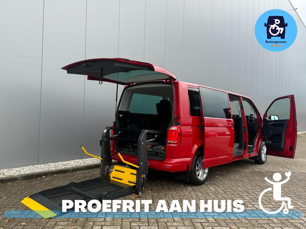 Volkswagen Transporter Caravelle Rolstoelbus (Airco) Deluxe, Auto's, Bestelauto's, Voorwielaandrijving, 12 maanden, 15 km/l, Gebruikt