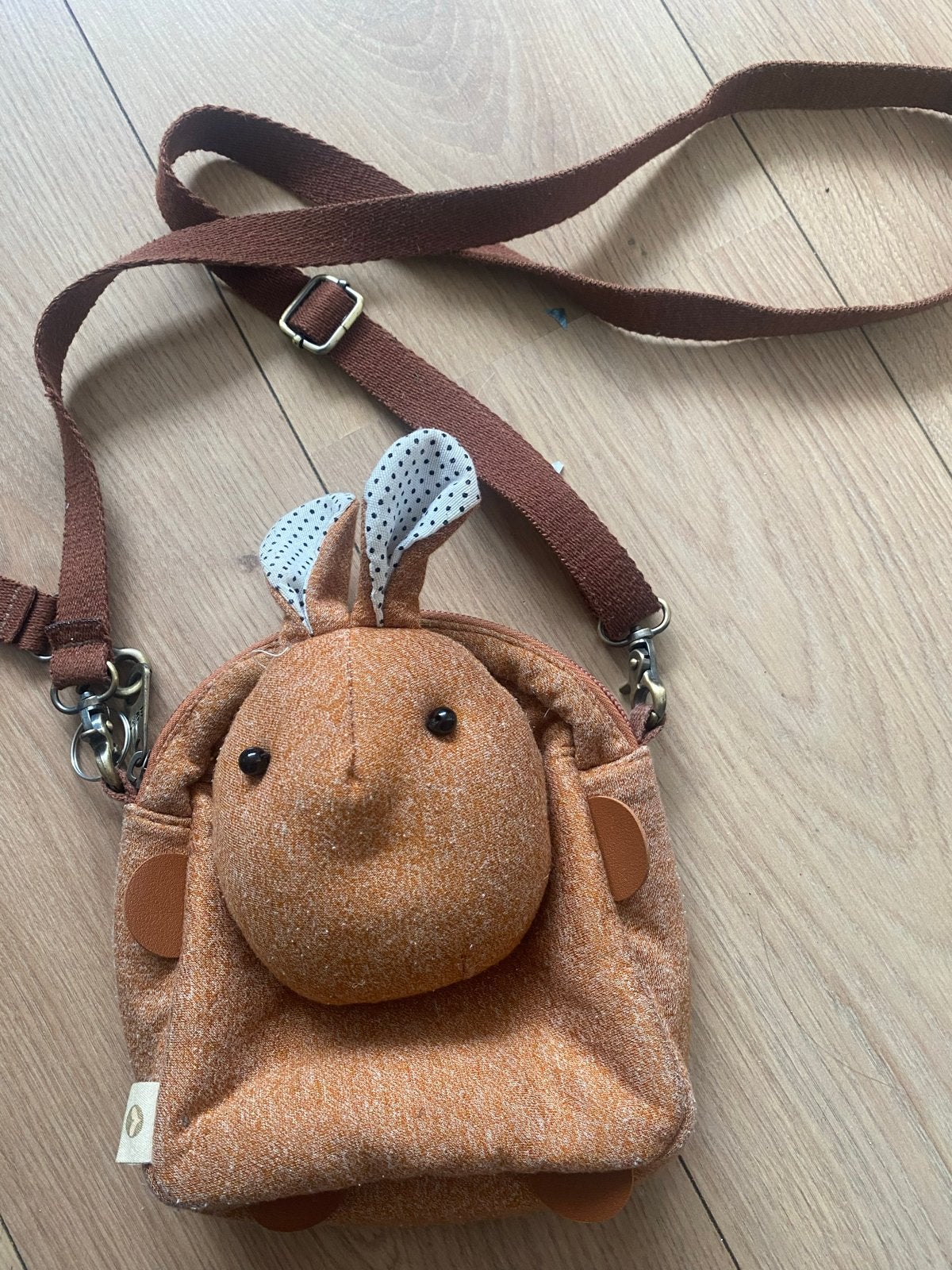 Schattig konijnen handtasje - perfect voor kinderen!, Ophalen of Verzenden, Zo goed als nieuw, Bruin, Schoudertasje