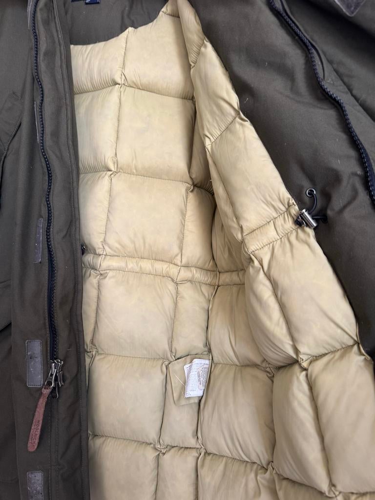 Woolrich heren parka maat L - warme winterjas, Ophalen of Verzenden, Gedragen, Maat 52/54 (L), Groen