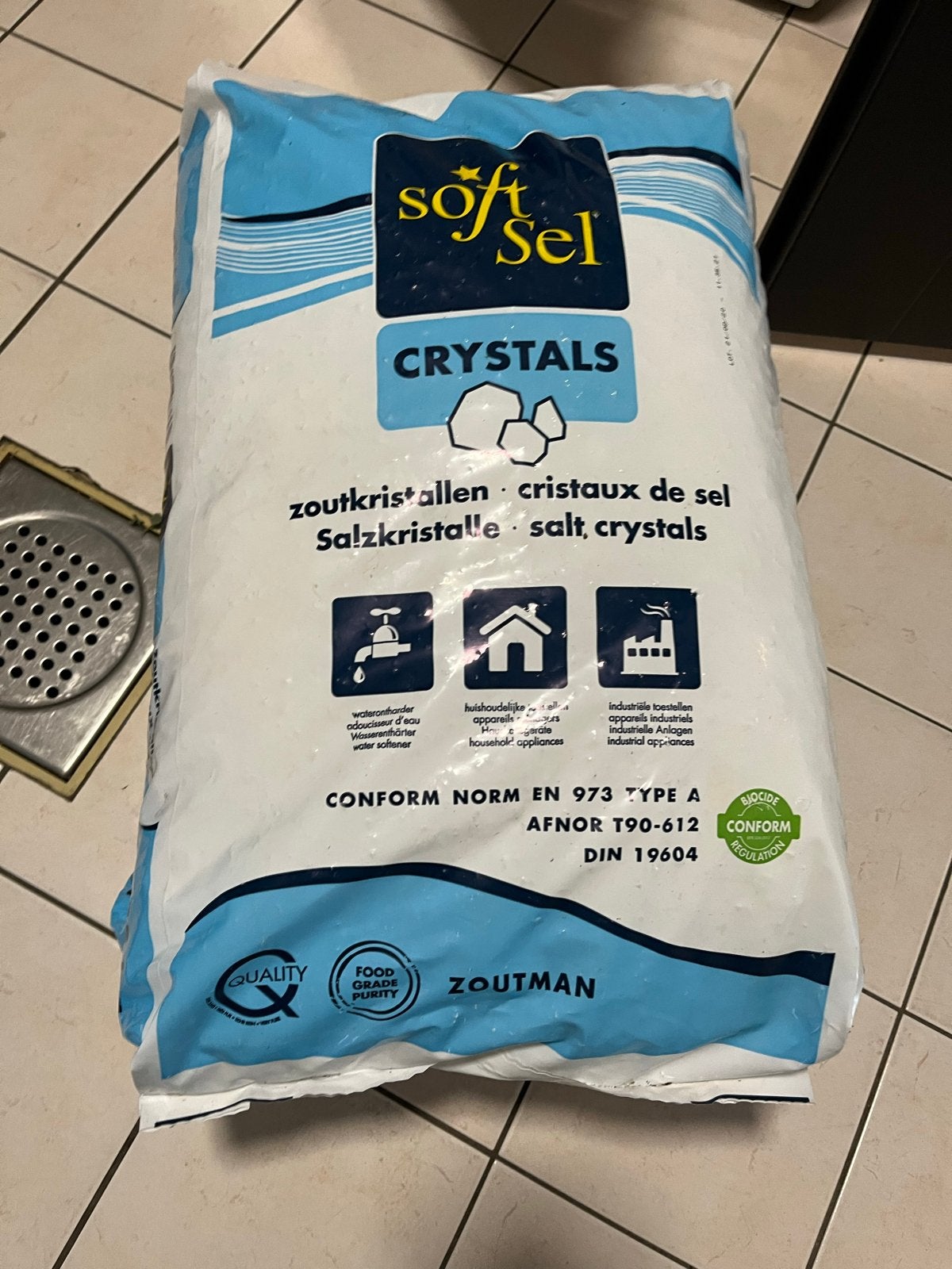Soft-Sel Crystals Zoutkristallen voor 25 kg Waterontharder, Witgoed en Apparatuur, Waterontharders, Ophalen, Nieuw, Waterontharder met zout