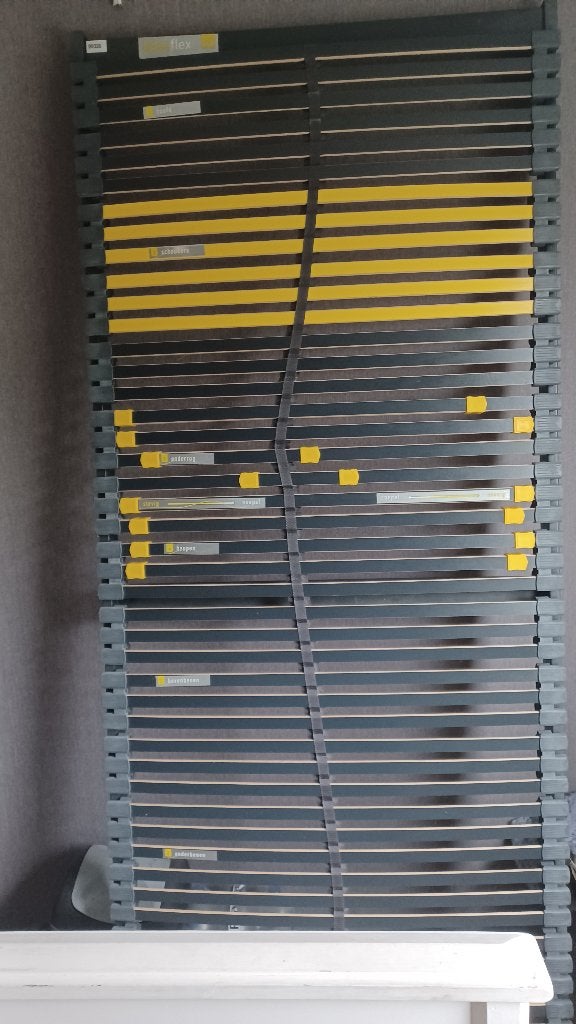 twee lattenbodems 90x220, Huis en Inrichting, Slaapkamer | Matrassen en Bedbodems, Ophalen, Gebruikt, 90 cm, Eenpersoons