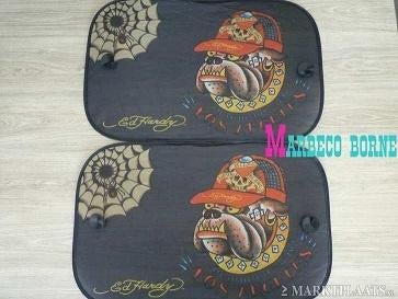 Zonnescherm, Autoscherm Ed Hardy "Skull" en "Bull Dog" 4 st, Ed Hardy, Nieuw, Info@marbeco.nl, Ophalen of Verzenden
