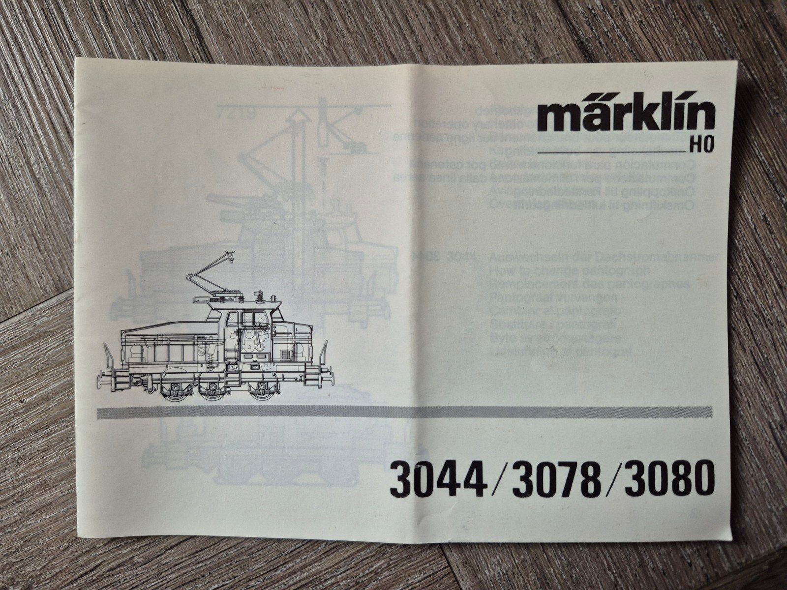 Marklin boekje van de 3044/3078/3080., Wisselstroom, Gebruikt, Märklin, Boek, Tijdschrift of Catalogus