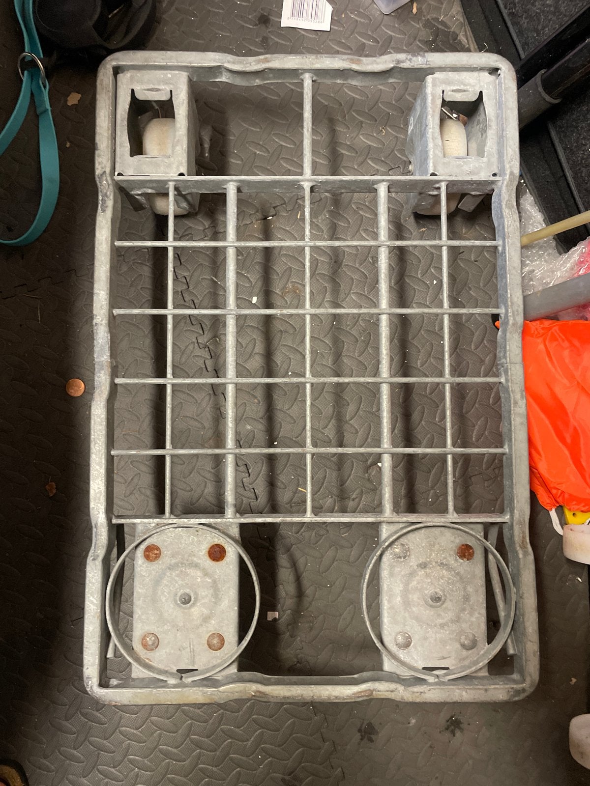 Metalen rolplateau met wielen, Ophalen, Gebruikt