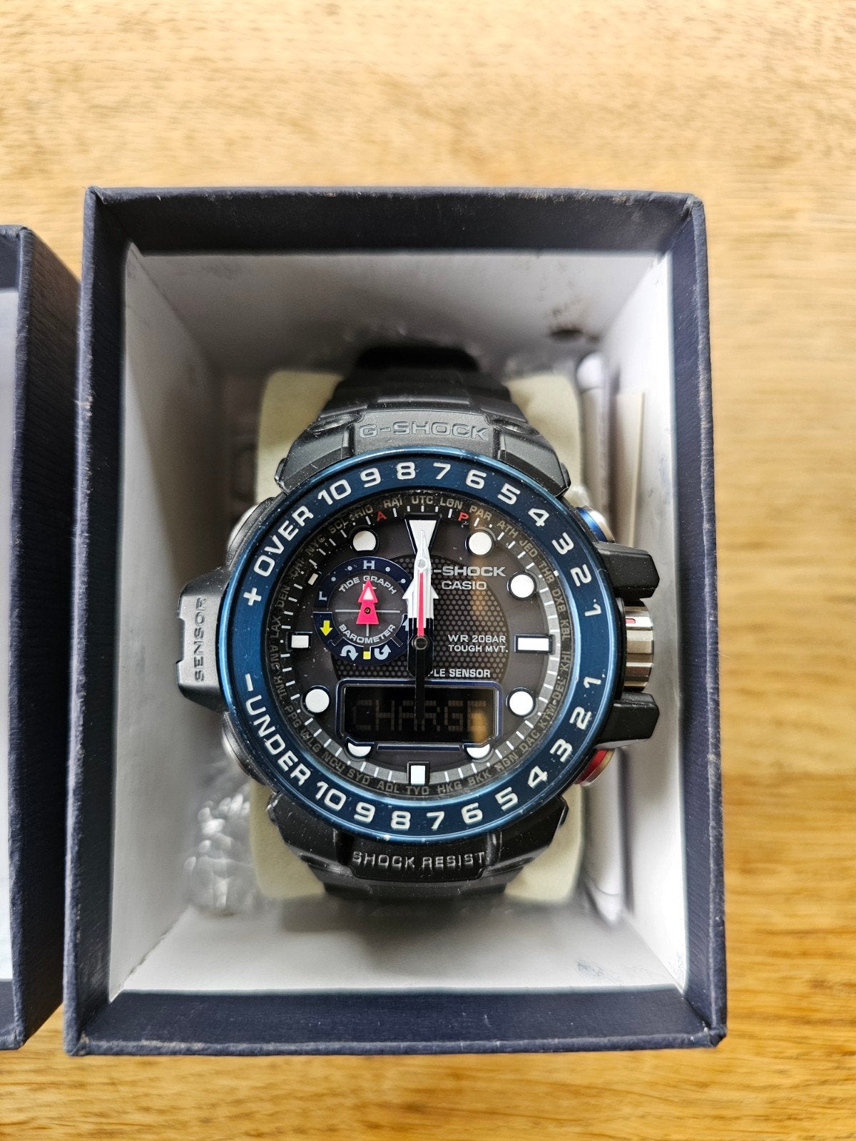 Casio GShock  Gulfmaster -GWN-1000B Solar, Ophalen of Verzenden, Zo goed als nieuw, Casio